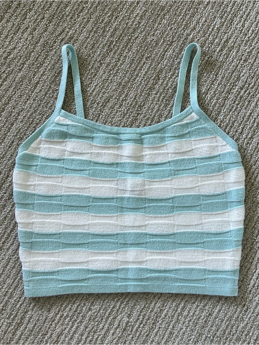 Pacsun Textured Knit Striped Tank Top